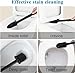 GAXMNS Silicone Toilet Brush and Holder Bendable Efficient Cleaning Wall Mounted Toilet Bowl Brush with Long Handle Brush Head and Silicone Bristles No Rusty Handles Problem (Black)