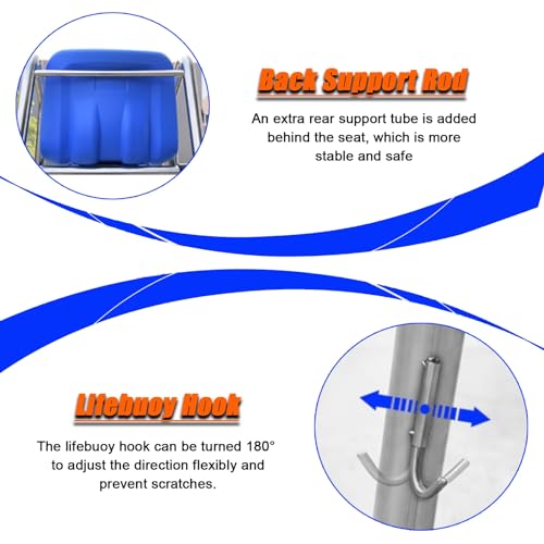 Silla de Salvavidas Alta de Acero Inoxidable 78x92x150cm miniatura 6