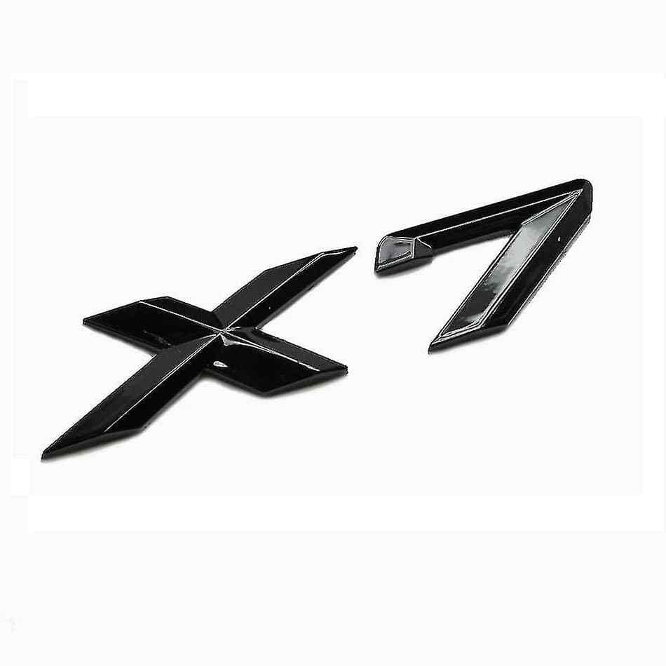 Emblema Adhesivo X7 | Emblema Cromado X7 | Insignia X7 | Insignia Adhesiva X7 | Apto para Maletero | Compatible con BMW | Material plástico ABS | Medidas 14,5 x 3 cm | Negro