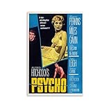 Psycho Movie Poster for Bedroom Aesthetic Canvas Art Wall Decor 12x18inch(30x45cm)