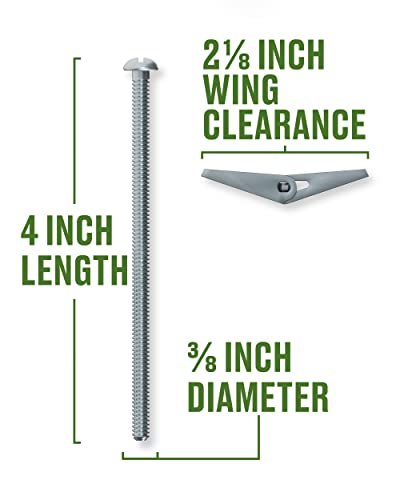 The Hillman Group 370096 Toggle Bolt, 3/8X4-Inch, 25-Pack #TOP2