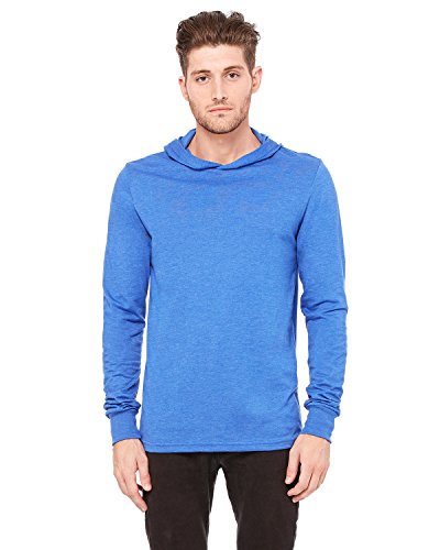 Bella + Canvas Unisex Jersey Long-Sleeve Hoodie, XS, Heather True Roy2
