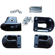 Gralara 4X Foldable Laptop Table Leg Connector Folding Lap Desk Leg Brackets Leg Fittings Furniture Parts Folding Table Leg Brackets, with Screws
