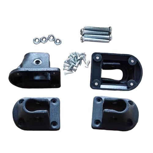 Leefasy 4Pcs Foldable Laptop Table Leg Connector Folding Lap Desk Leg Brackets Support Replacement Folding Table Leg Brackets, with Screws - Thumbnail 7