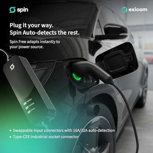 Image of Exicom 3.3 kW Spin Free | Portable ev car charger for Electric Vehicle AC Charging | ARAI and BIS certified