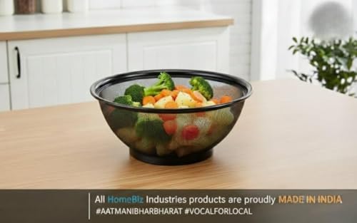 Image of Premium Stainless Steel Mesh Fruit & Vegetable Washing Basket - Multipurpose Strainer Bowl for Kitchen, Durable Rust-Free Colander in Variant Size (Black, 28CM)