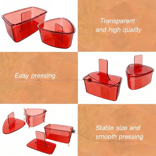 Image of 3PCS Clear Red Onigiri Rice Ball Mold Maker Kit, Musubi Press, Triangle Sushi Press for Kid Lunch Bento, Non-stick, BPA-Free