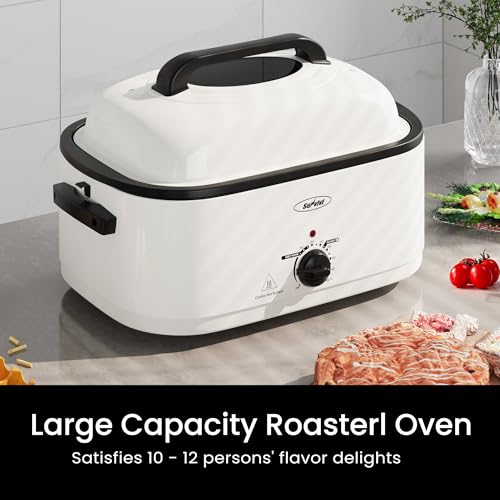 image for Sunvivi 24 Quart Electric Roaster with Removable Pan, 28 LB Electric T