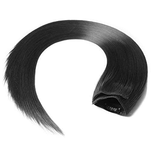Image of Wynk Mavens straight black hair extension beautiful quality clip and go look