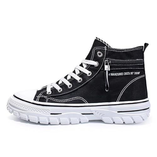Men's High Top Canvas Shoes Walking Shoes for Men Comfort Fashion Casual Skate Sneakers with Soft Out-Sole2