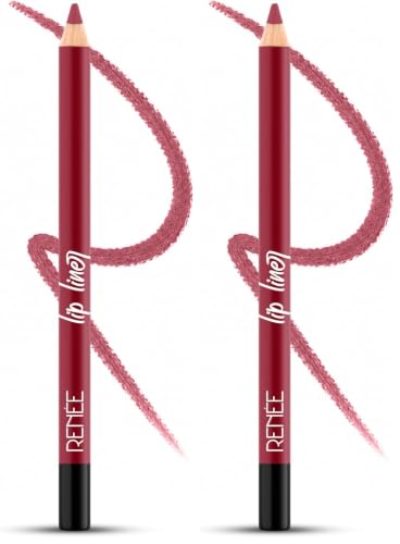 Image of RENEE Define Pencil Lip Liner - Peppy Red, Long Lasting & Smudge Proof, Full Coverage, Intensely Pigmented, Easy Glide Formula, Vitamin E & Castor Oil Infused, 1.2Gm (Pack of 2)