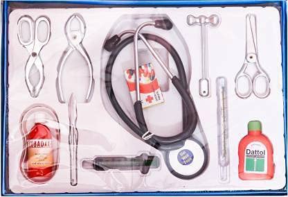 PURVI Jewel Junior Doctor Set for Kids,Plastic Material- Multi Color(Pack of 12 Items) (B095N8MRKJ) Amazon Price History, Amazon Price Tracker