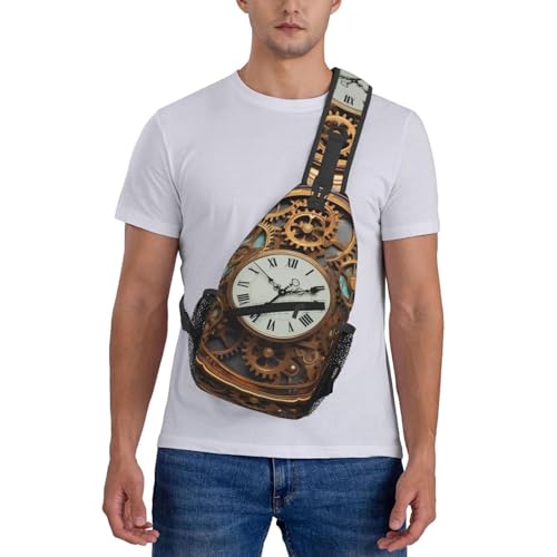 Bolso cruzado diagonal para hombre y mujer Rusty Steampunk miniatura 7