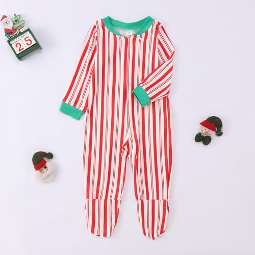 Christmas Family Matching Pajamas Sets Holiday Striped Button Down Sleepwear Ugly Xmas Pajamas Nightwear for Family2