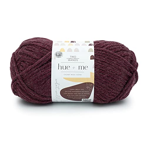 Lion Brand Yarn Hue + Me Chunky Yarn for Crocheting Knitting and Crafts Crush 1 Pack