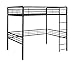 DHP Full Metal Loft Bed with Ladder, Space-Saving Design, Black, Full