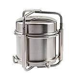 Tragbar Camping Kocher Spirituskocher Edelstahl Leichte Set Herd für Backpacking, Camping, Wandern. von Omaker