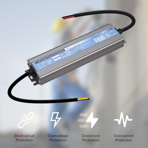 Image of QNNP LED Driver 150 Watts 12V DC Low Voltage Transformer Waterproof IP67 Power Supply Transformer Adapter AC 85V-265V to 12V DC, LED Power Supply for Indoor Outdoor Lighting