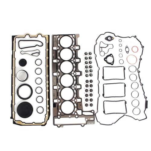 Image of AUCERAMIC 11137600482 11127587804 N55 Cylinder Head Gasket Set w /Oil Pan Gasket Fit for 2009-2018 BMW X1 X5 535i 335i 435i 135i 640i 740Li xDrive 35i N55B30A N55B30 3.0L Turbo