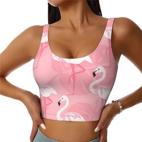 Débardeur d'été flamant rose pour femme, le haut de sport idéal de la plage au studio de yoga