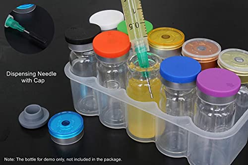 BSTEAN Plastic Syringe Pack with Needles and Caps for Pet Feeding, Lab Measurement and Household Multiple Uses Tools (1ml,3ml,5ml,10ml)