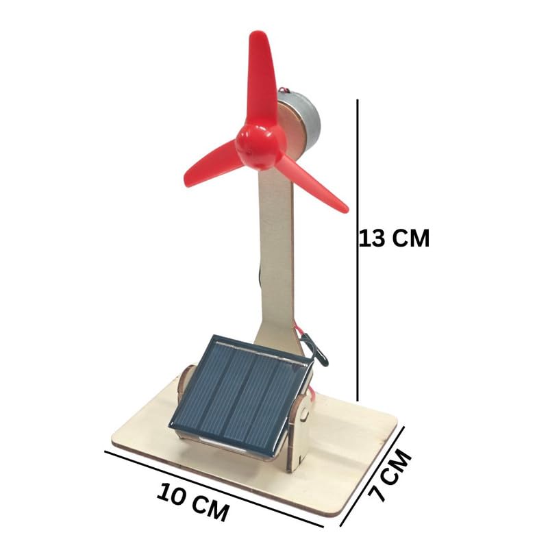 ESPtronics Mini Solar Panel DC Motor Toy Fan Science kit Working Model Easy Assembly Solar Powered Project for School Students Kids - Image 2 thumbnail