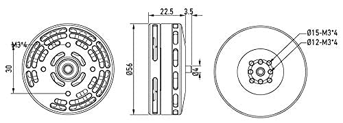 Miniatura 7 de MAD 5005 IPE 280KV 350KV 440KV Motor sin escobillas RC Avión Wing FPV Drone para el multirotor Quadcopter Drone RC Hobby rig (350KV)