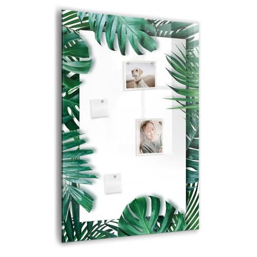 Tableau mémo en verre design Monstera idéal pour décorer la cuisine