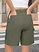 IWD Bermuda Shorts for Women Cargo Shorts 7 Inch Inseam Knee Length Y2K Summer Outfits Fashion Green XX-Large