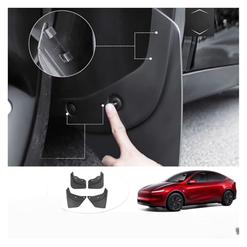 Guardabarros para coche Tesla Model Y Juniper 2025+ anti-salpicaduras 5