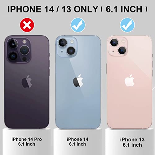Image of MARKILL Compatible with iPhone with Built-in 360Rotating Ring Stand, Military Grade Drop Protection Full Body Rugged Heavy Duty Case Durable Cover (Hot Pink, iPhone 14 /13 6.1 inch)