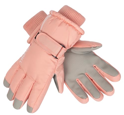Kids Ski Gloves Winter Warm Outdoor Snow Finger Gloves for Boys Girls 10-16 Years2
