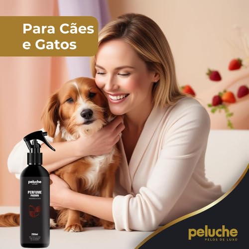 Perfume para Cachorro e Gato Peluche Passion 200ML Colônia Pet Cães e Gatos