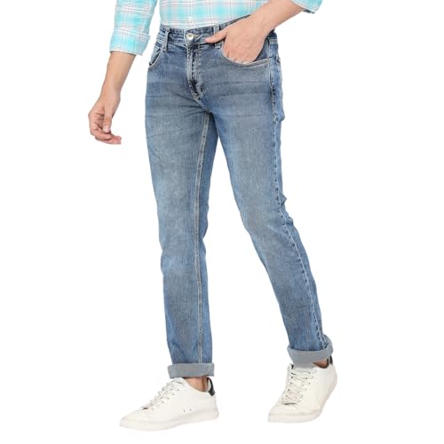 Image of Spykar Men's Rover Regular Fit Mid Rise Casual Jeans
