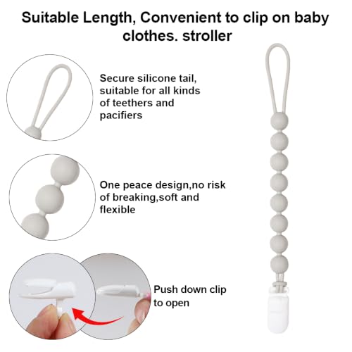 Image of Baby Koala Silicone Teether Toy with Pacifier Clip,BPA Free,0 Months+