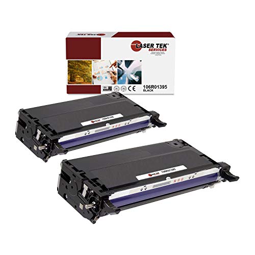 Laser Tek Services Compatible Xerox 6280 106R01395 Toner Cartridge Replacement for Xerox Phaser 6280 6280N 6280DN Printers (Black, 2 Pack) - 7,000 Pages