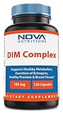 Nova Nutritions DIM Complex 100 mg Capsule made with Diindolyl Methane, Phosphatdyl Choline, & Black Pepper Extract 120 Count