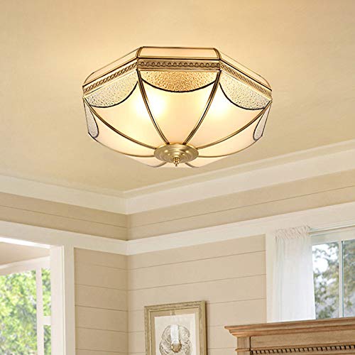 Nowoczesna lampa sufitowa z matowego szkła opalowego, wpuszczana mosiężna lampa LED, 3 tradycyjne oprawy, dekoracyjna lampa wisząca do hotelu, przedpokoju, sypialni, salonu - I