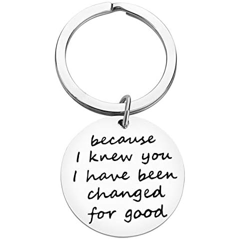 Dabihu Best Friend Keychain Appreciation Gift Because I Knew You I Have Been Changed for Good Long Distance Friendship Key Chain Birthday Christmas Graduation Gift for Girls Sister Teen Jewelry Cover