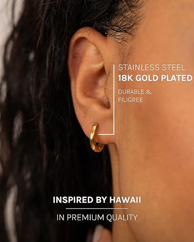 PURELEI® Ike Earrings – stainless steel jewelry – Water-resistant earrings for women – 0.55 inch diameter – Fashion jewelry for your individual look3