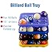 Sinsilvie Standard Pool Billiard Ball Tray for 16 Balls, 2 1/4-Inch Black Plastic Pool Ball Carrying Tray for Billiard Pool Table
