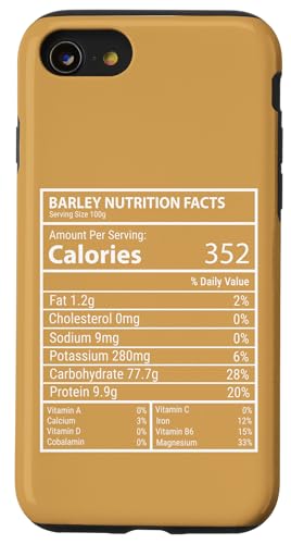 Información nutricional de Cebada Diseño mínimo de Etiquetas de Alimentos Nerd Carcasa para iPhone SE (2020) / 7/8