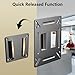 Nuyoah Monitor Wall Mount for 14”-27” TVs LED LCD Flat Screen, Small TV Mount for Computer Monitors, RV TV Mount Camper Fixed Low Profile with 100x100mm VESA Mount, Hold up 33lbs