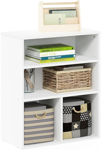 Image of Callas Multipurpose Engineered Wood Bookcase | Books Storage Organizer for Kids | Multi-Purpose Shelves for Books Storage (White, BR-06)