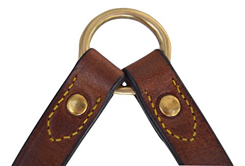 Soft Touch Collars - Leather Braided Coupler Dog Leash, Brown - Perfect For Walking Two Dogs With One Lead #TOP3