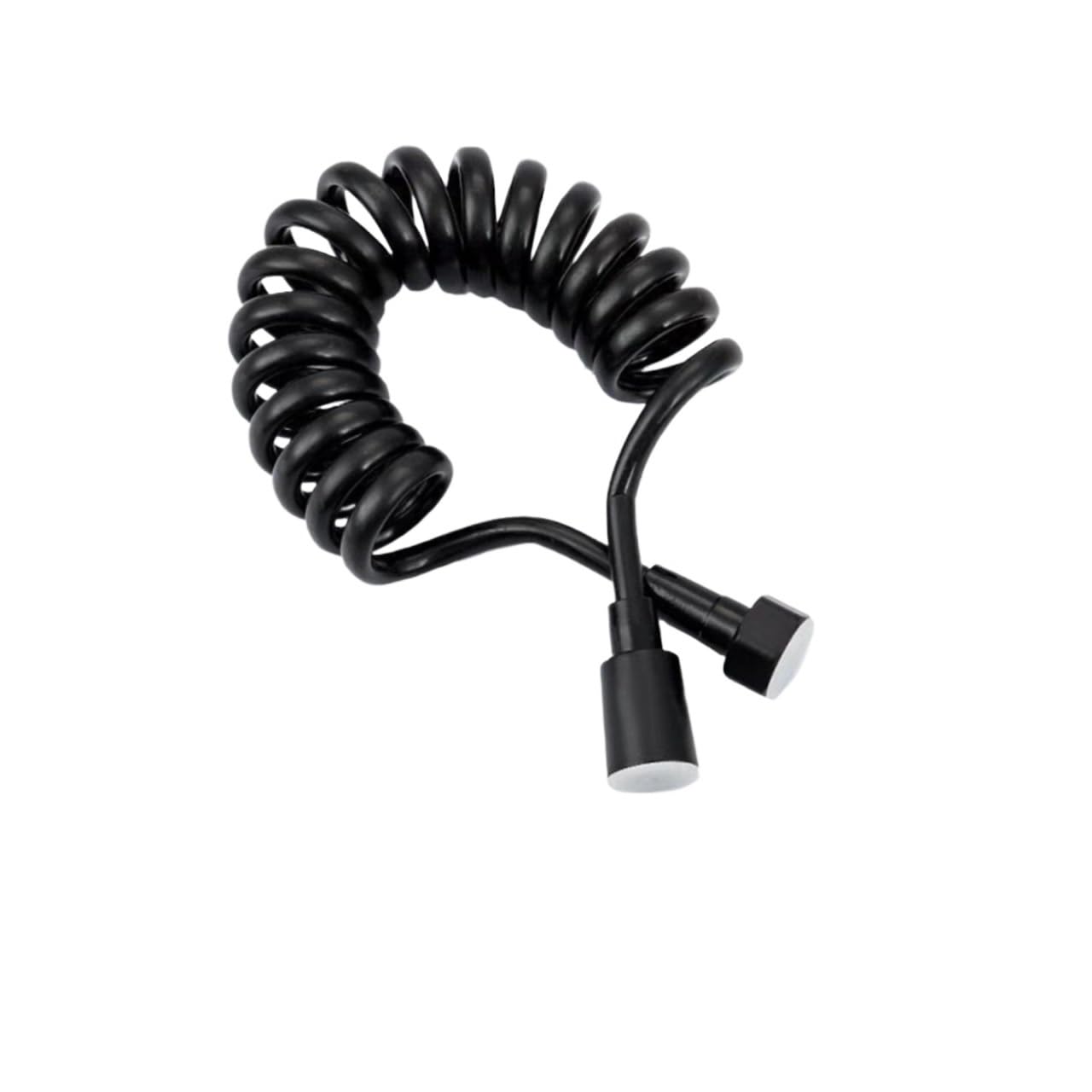 Manguera de ducha telescópica con resorte espiral flexible antienredos para rociador de inodoro
