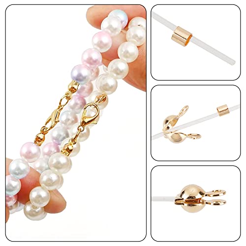 Beebeecraft 1 Box 1000Pcs 2mm/0.08in Crimp Tube Beads 18K Gold Plated Crimp Beads for Jewellery Making Spacers Cord End Caps for DIY Bracelets Making Accessories - Image 4
