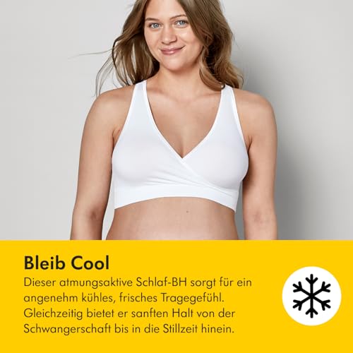 Medela Keep Cool Sleep Nahtloses Schwangerschafts- und Still-Bustier – BH ohne Bügel mit atmungsaktivem Rückenteil und Soft-Touch-Stoff