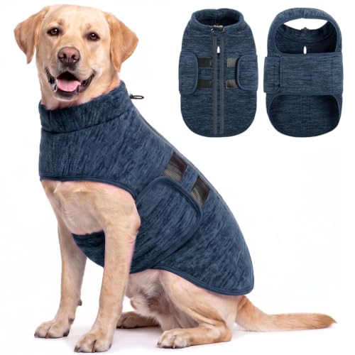 Image of XL Dog Sweater, Soft Dog Fleece Sweater for Labrador, Easy On Winter Coat