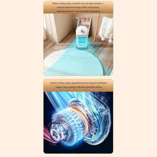 Ventilateur de bureau oscillant USB avec poignée rechargeable